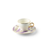 Amal - Espresso /Turkish Coffee Cups, (4-Pc) - Purple & Gold