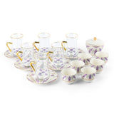 Amal - Tea Set (19-Pc) - Purple & Gold