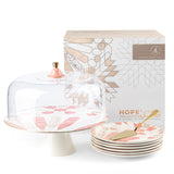 Amal - Cake Set (9-Pc) -Pink & Gold