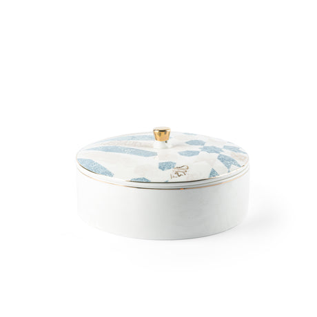 Amal - Medium Date bowl - Blue & Gold