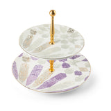 Amal - 2-Tier Plate (7.5+10) -Purple & Gold