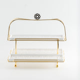 Limited Edition - Serving Tiered Platter - White & Gold