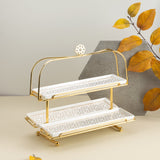 Limited Edition - Serving Tiered Platter - White & Gold