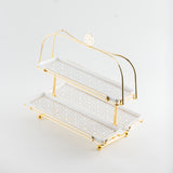 Limited Edition - Serving Tiered Platter - White & Gold