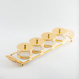Limited Edition - Snack Serving set (4 Bowls)- White & Gold