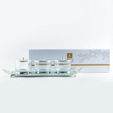 Limited Edition - Snack Serving set (3 Bowls)- Blue & Silver