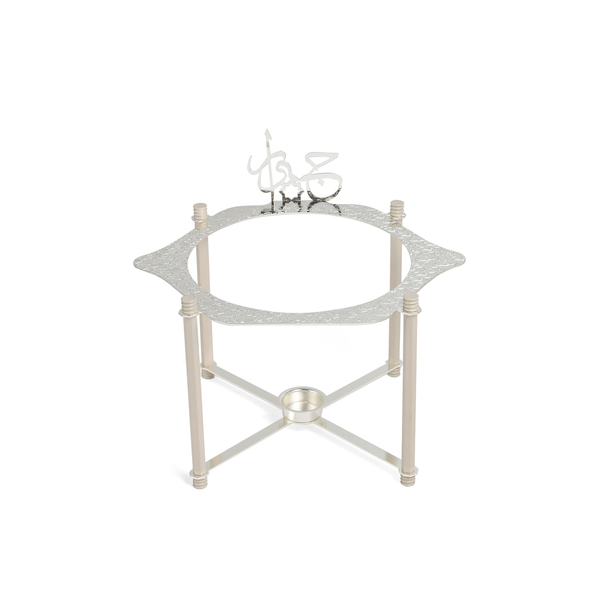 Jiwar - Deluxe Gold Engraved Soup Buffet - Beige & Silver