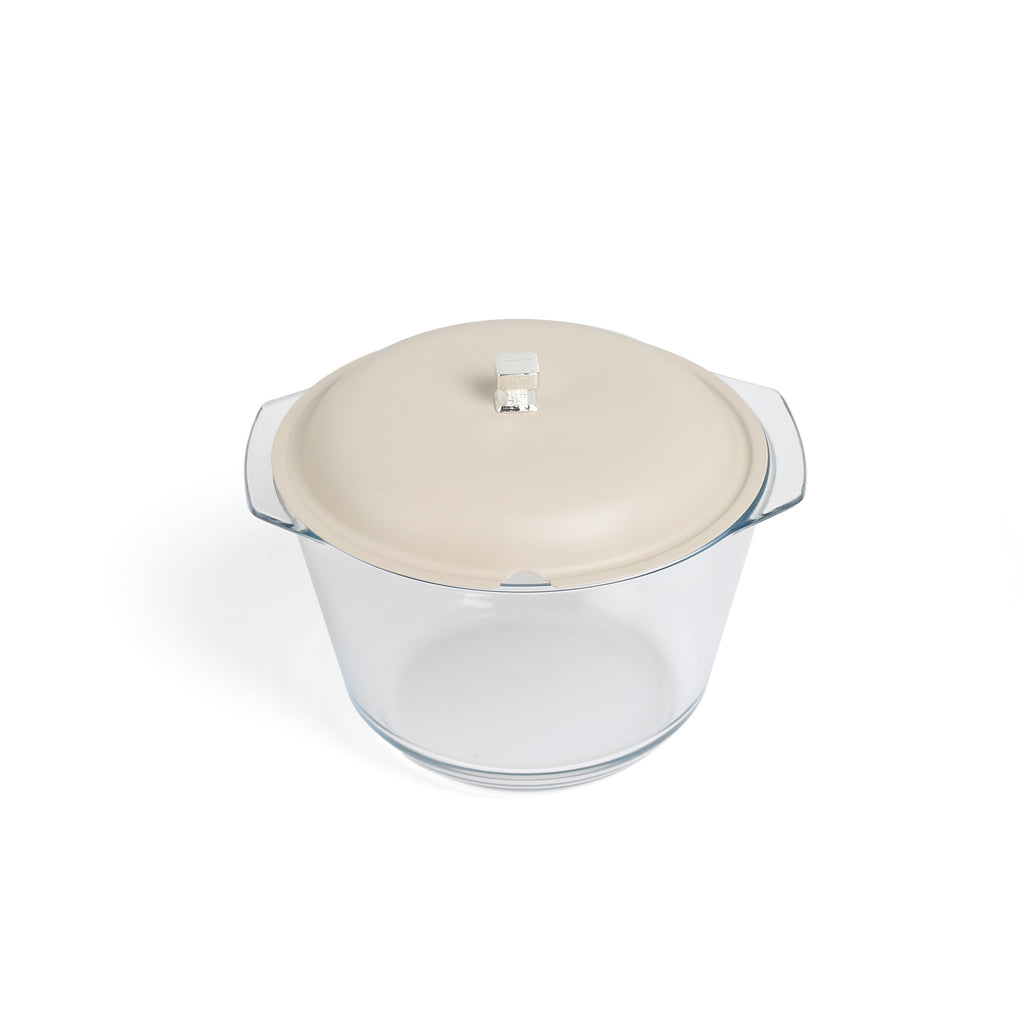Jiwar - Deluxe Gold Engraved Soup Buffet - Beige & Silver