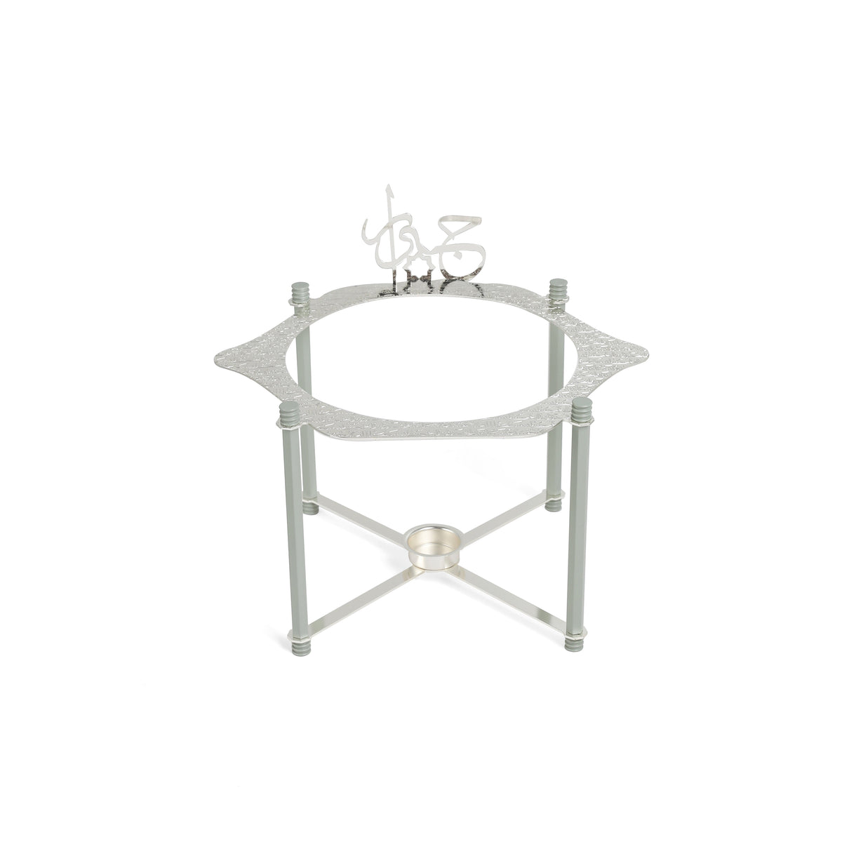 Jiwar - Deluxe Gold Engraved Soup Buffet - Mint Green & Silver