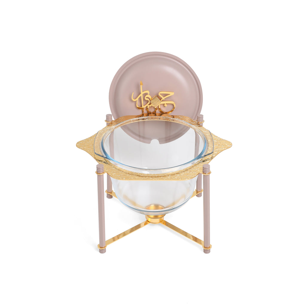 Jiwar - Deluxe Gold Engraved Soup Buffet - Lavender & Gold