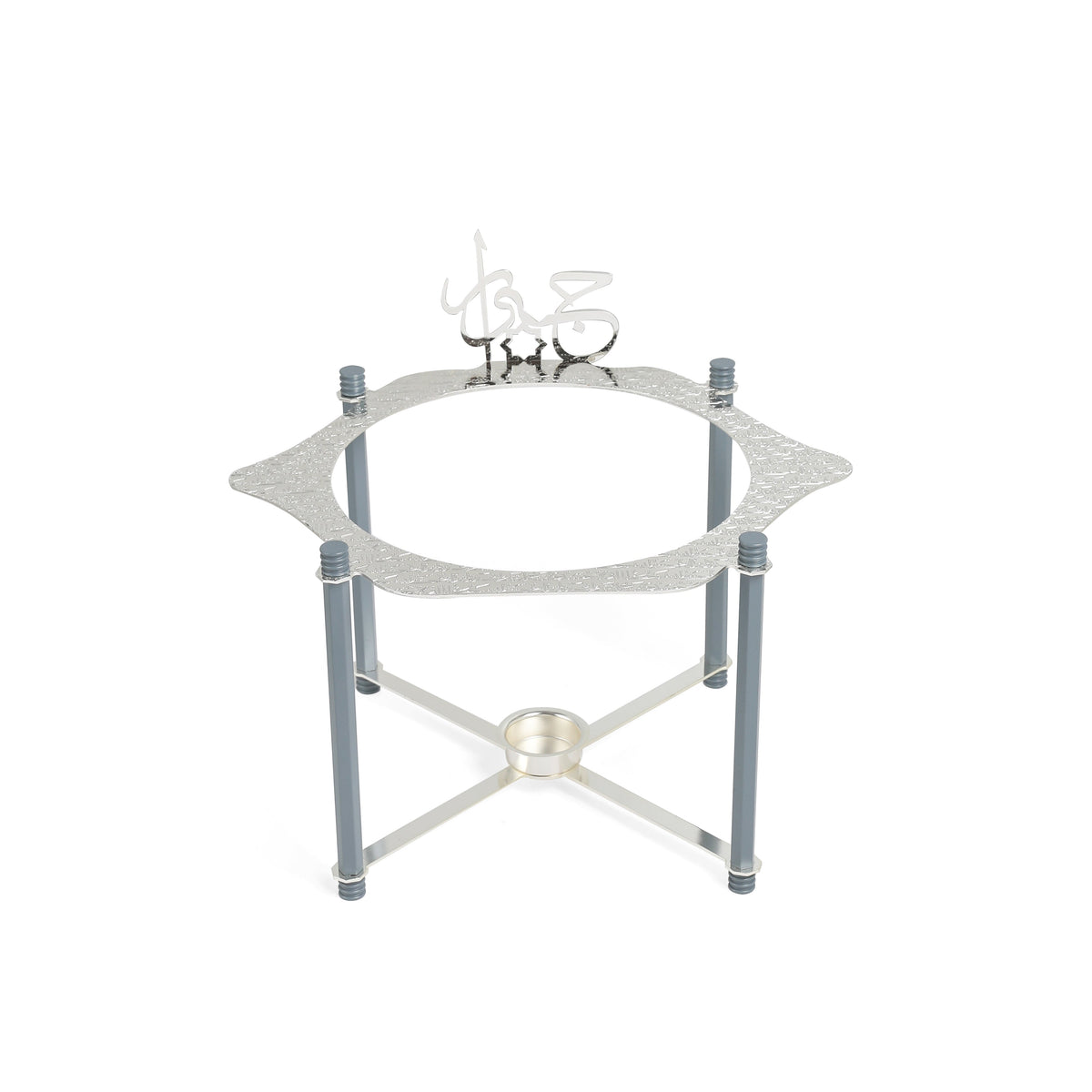 Jiwar - Deluxe Gold Engraved Soup Buffet - Haze BLue &Silver
