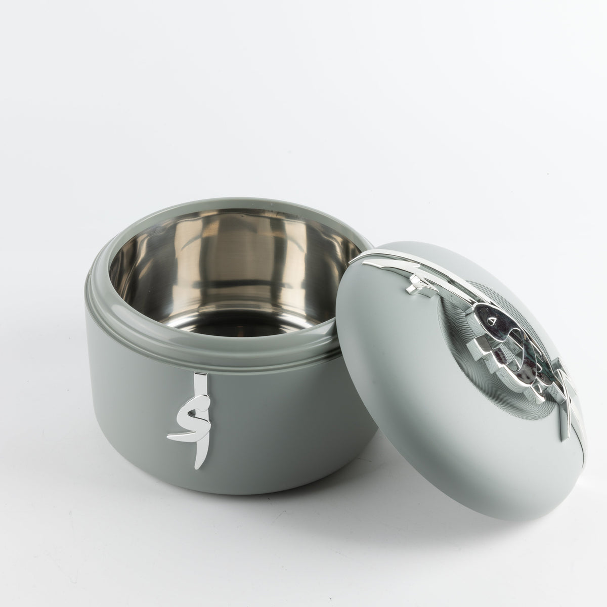 Liqa'a - Food Thermos/ Warm Serv (Set of 3) - Grey & Silver
