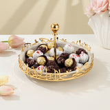 Jiwar - Medium Serving Stand - Beige & Gold