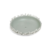 Jiwar - Large Serving Stand - Green mint & Silver