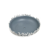 Jiwar - Large Serving Stand - Haze Blue & Silver