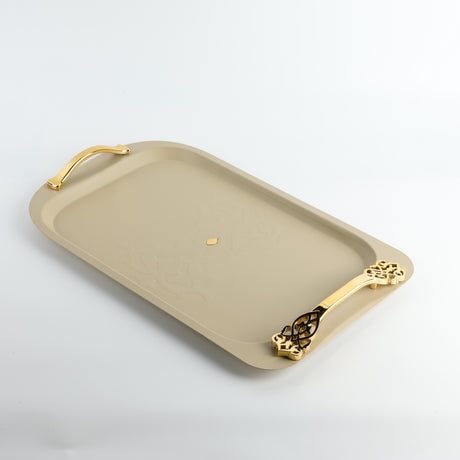 Naqsh - Serving Tray - Ivory & Gold