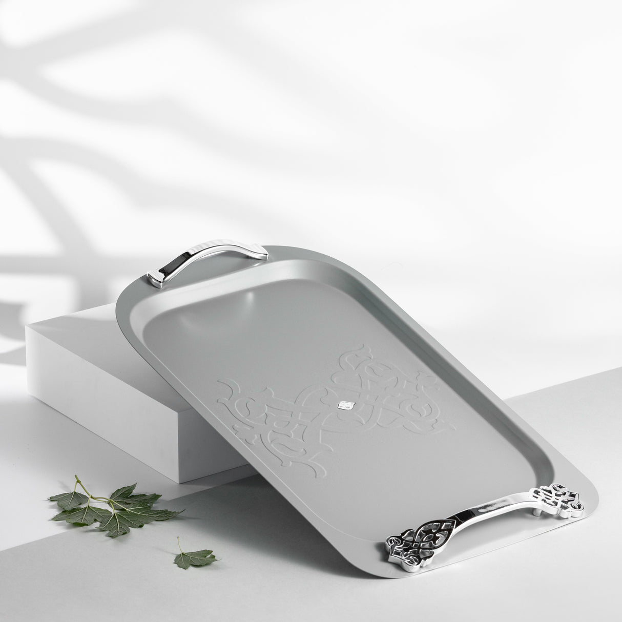 Naqsh - Serving Tray - Grey & Silver