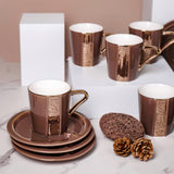 Luxury Noor - Trukish Coffee (12-Pc) - Brown & Gold