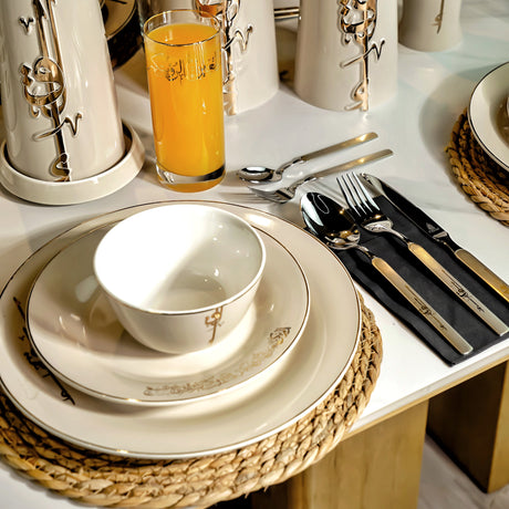 Liqa'a - 30pc Flatware Set - Silver & Gold
