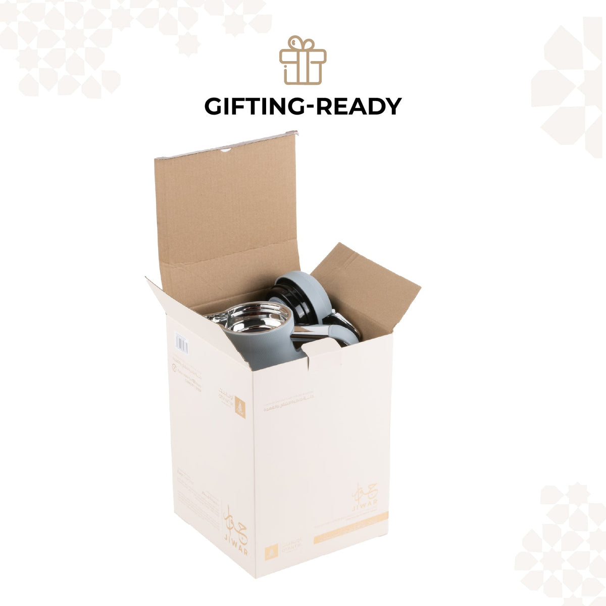 Jiwar - Vacuum Flask / Thermos - Haze Blue & Silver
