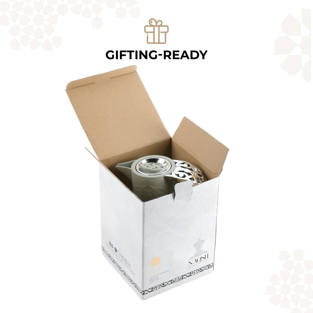 Naqsh - Vacuum Flask / Thermos - Grey & Silver
