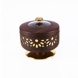 Ikram - Mini Buffet Server - Wood & Gold