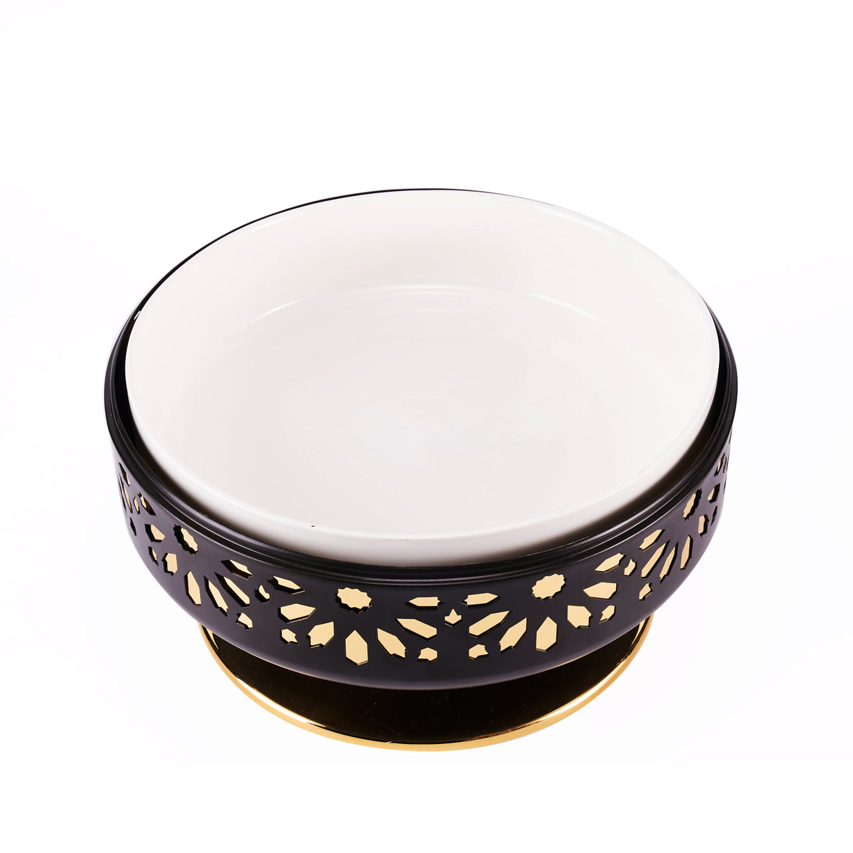 Ikram - Small Buffet Server - Black & Gold