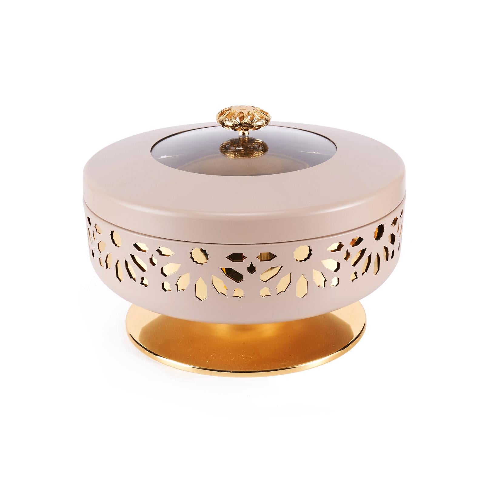 Ikram - Medium Buffet Server - Brown & Gold