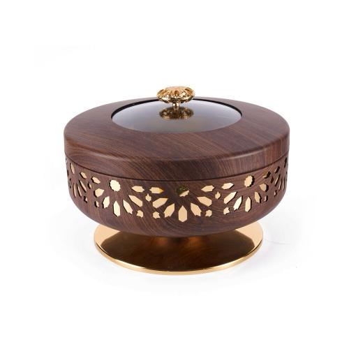 Ikram - Medium Buffet Server - Wood & Gold