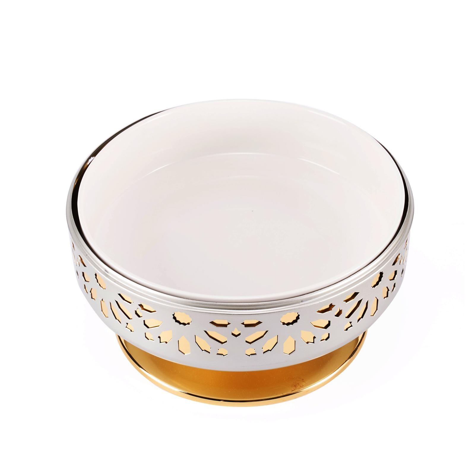 Ikram - Large Buffet Server - Silver & Gold