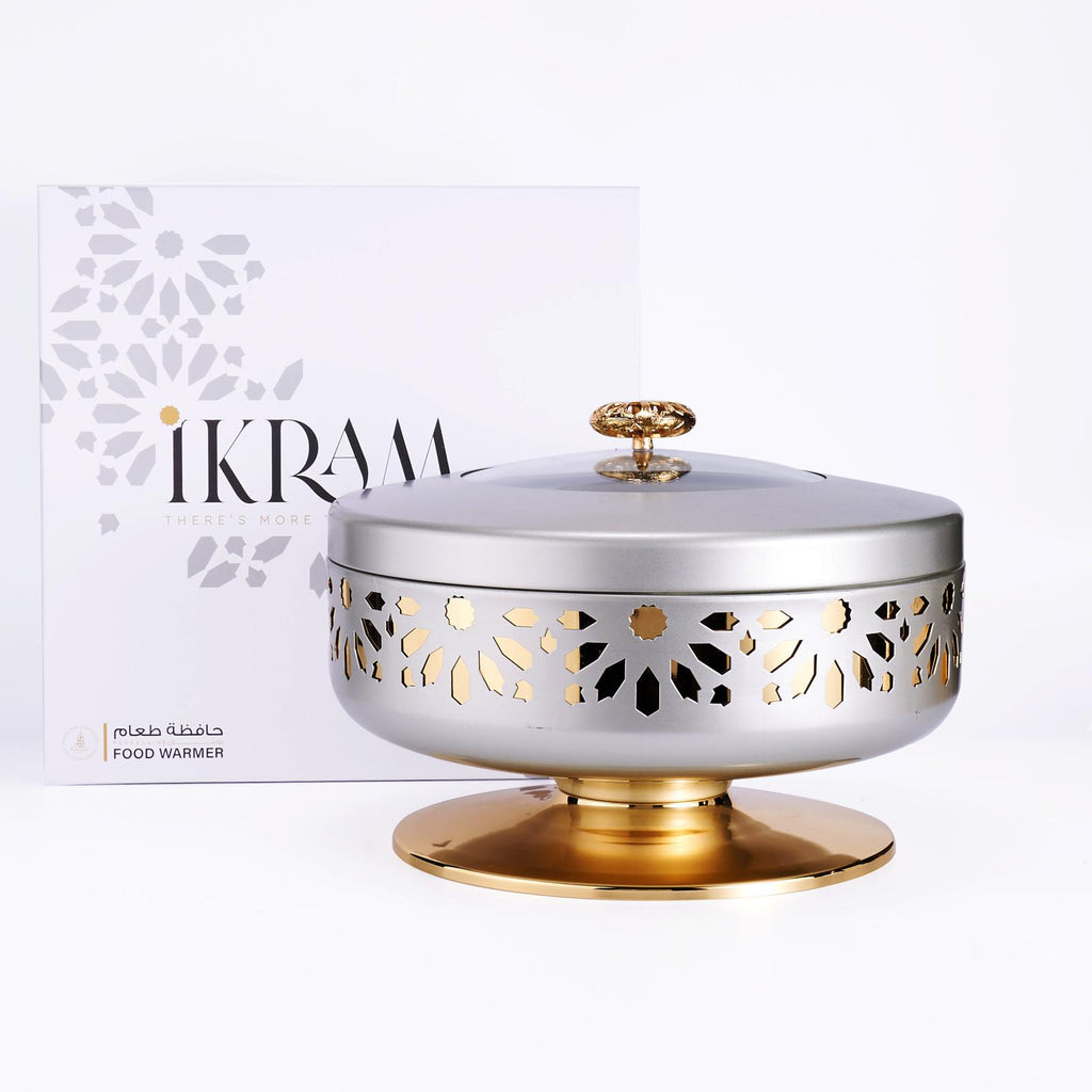 Ikram - Large Buffet Server - Silver & Gold