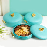 Zuwar - Set Of 3 Buffet Warmer -Blue