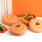 Zuwar - Set Of 3 Buffet Warmer Set -Orange