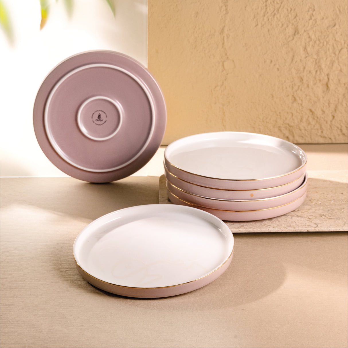 Jiwar - Dessert Serving Plates - Lavender & Gold
