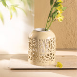 Jiwar - Large Decorative Vase - Ivory & Gold