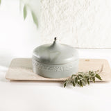 Jiwar - Medium Decorative Canister - Mint Green & Silver