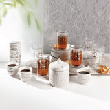 Jiwar - Tea Set (19-Pc) - Beige & Silver