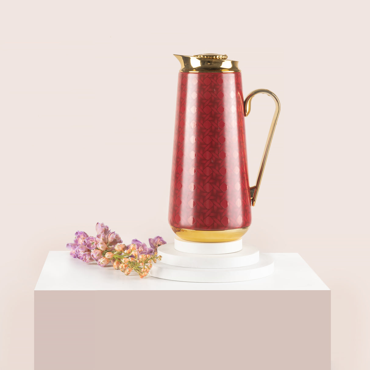 Rattan - Termo - Rojo y Dorado