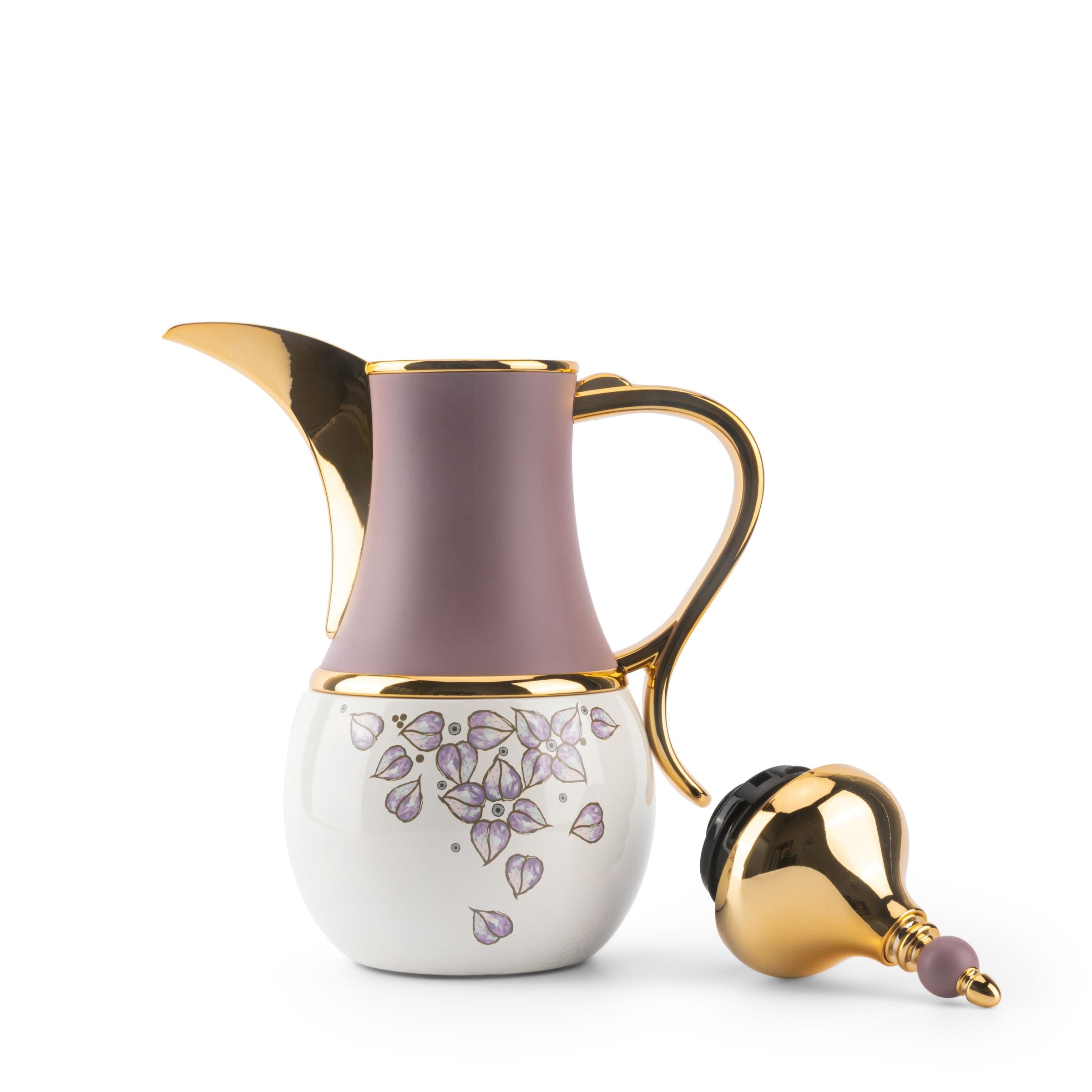 Stylish Lilac - Thermos/Vacuum Flask- Purple & Gold