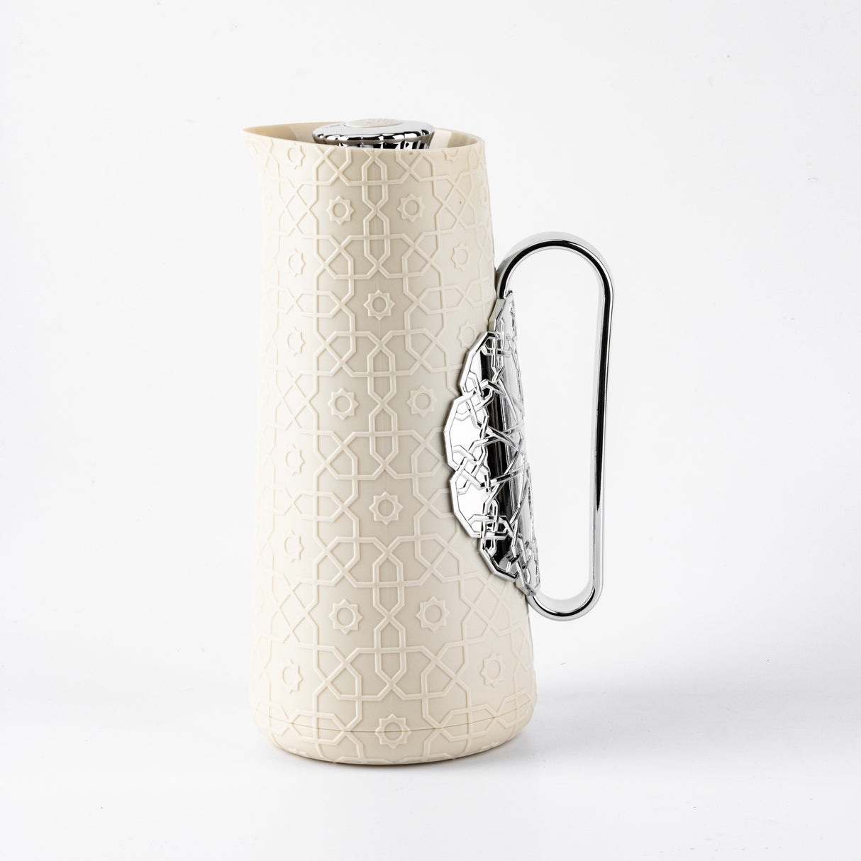 Rosette - Thermos/Vacuum Flask - Beige & Silver