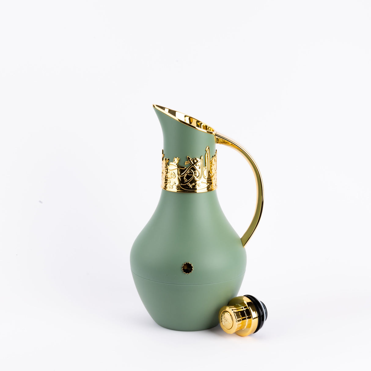 Atheer - Vacuum Flask / Thermos - Olive Green & Gold