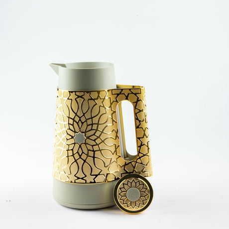 Asala - Vacuum Flask / Thermos - Olive Green & Gold