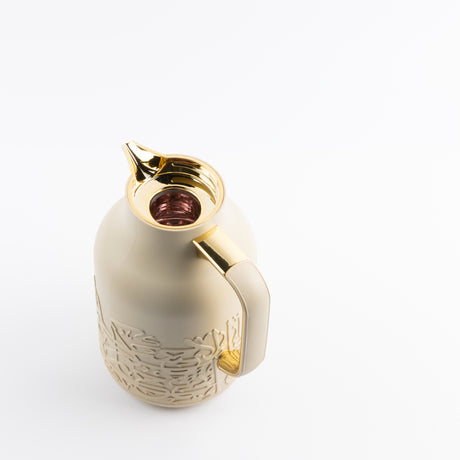 Jiwar - Vacuum Flask / Thermos - Ivory & Gold