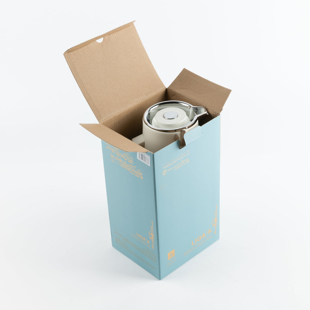 Liqa'a - Vacuum Flask / Thermos - Pearl White & Silver