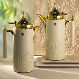 Jiwar - Vacuum Flask / Thermos (Set of 2)- Ivory & Gold