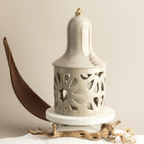 Luxury Noor - Large Lantern Candle Holder - Beige & Gold
