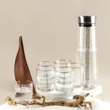 Nour - Jug with 6 Short Cups  - Silver