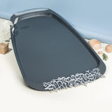 Diwan - Serving Tray - Dark Blue & Silver
