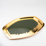 Atheer - Serving Tray - Olive Green & Gold