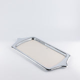 Jiwar - Serving Tray - Beige & Silver